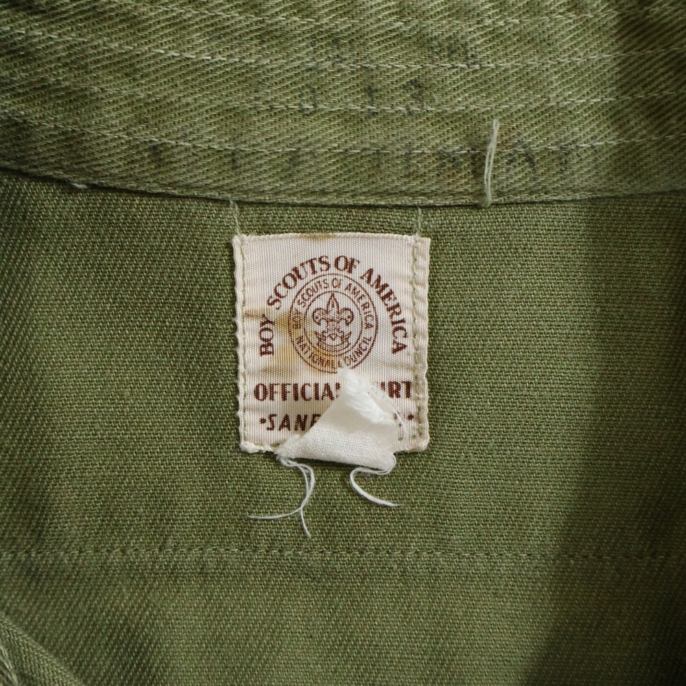 VINTAGE(ヴィンテージ) 60S BOY SCOUTS OF AMERICA ボーイスカウト 長袖シャツ カーキ