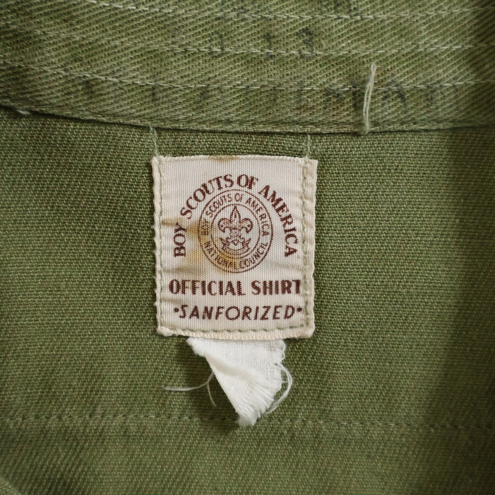 VINTAGE(ヴィンテージ) 60S BOY SCOUTS OF AMERICA ボーイスカウト 長袖シャツ カーキ