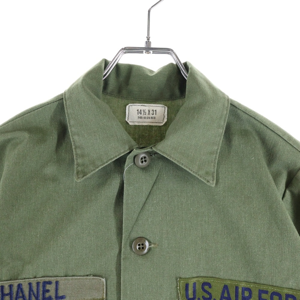 VINTAGE(ヴィンテージ) US.AIRFORCE OG-507 ユーエスエアフォース ミリタリー 半袖 ユーティリティシャツ カーキ