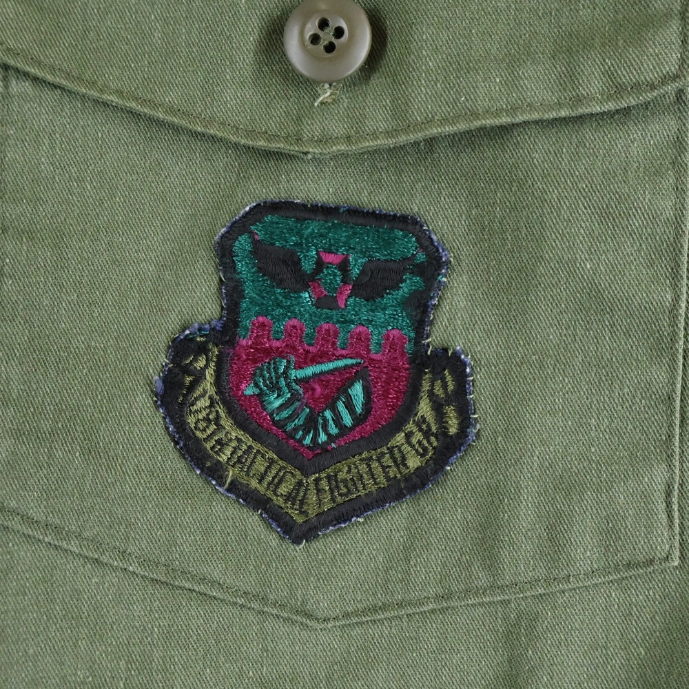 VINTAGE(ヴィンテージ) US.AIRFORCE OG-507 ユーエスエアフォース ミリタリー 半袖 ユーティリティシャツ カーキ