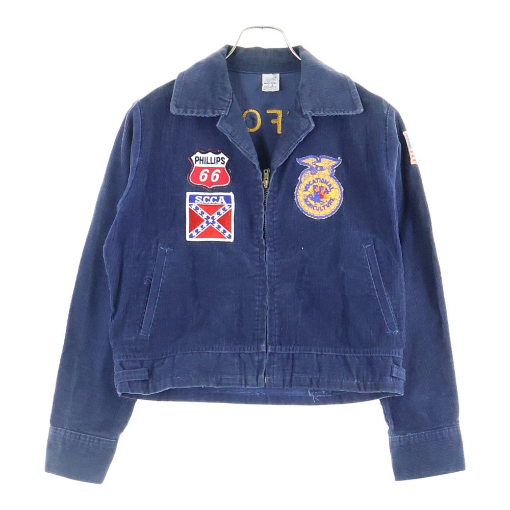 VINTAGE(ヴィンテージ) 70S-80S VINTAGE California FFA Lot100 ショート丈 棒TALON ZIP コーデュロイジャケット ネイビー