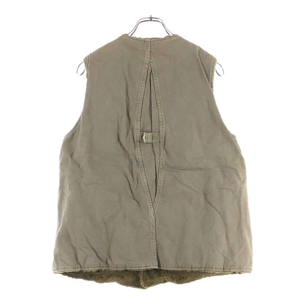 KAPITAL(キャピタル) 日本製 裏ボア コットン 5Bベスト カーキ