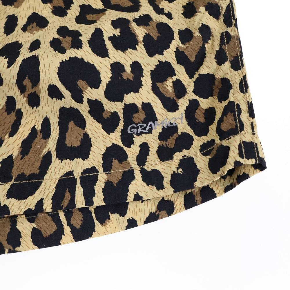 GRAMICCI(グラミチ) レオパード柄 ナイロンショーツ ハーフパンツ ブラウン GMP-21S1821