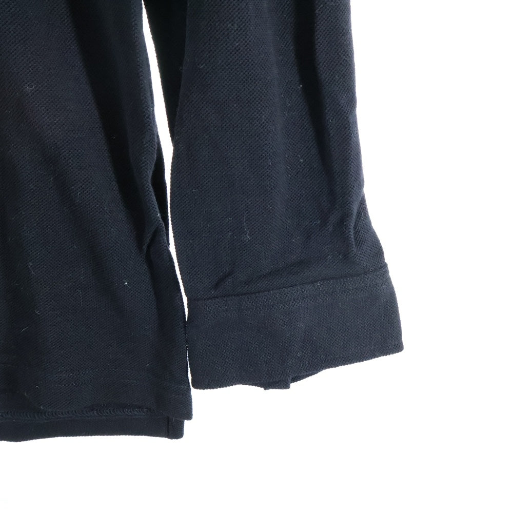 LACOSTE(ラコステ) リアルワニ刺繍 ボタンダウン ポロ長袖シャツ ブラック KH033C