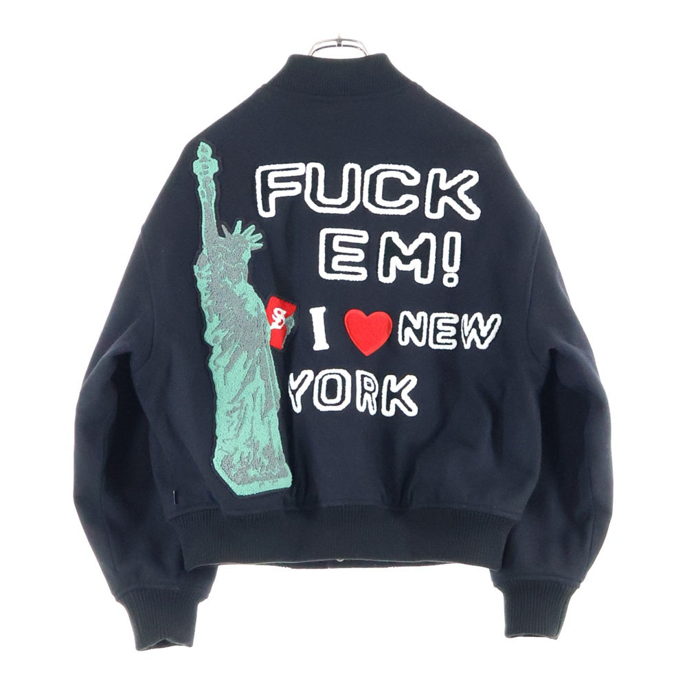 SUPREME(シュプリーム) 23SS Tourist Varsity Jacket ツーリスト パイルパッチ バーシティ ジャケット ブラック