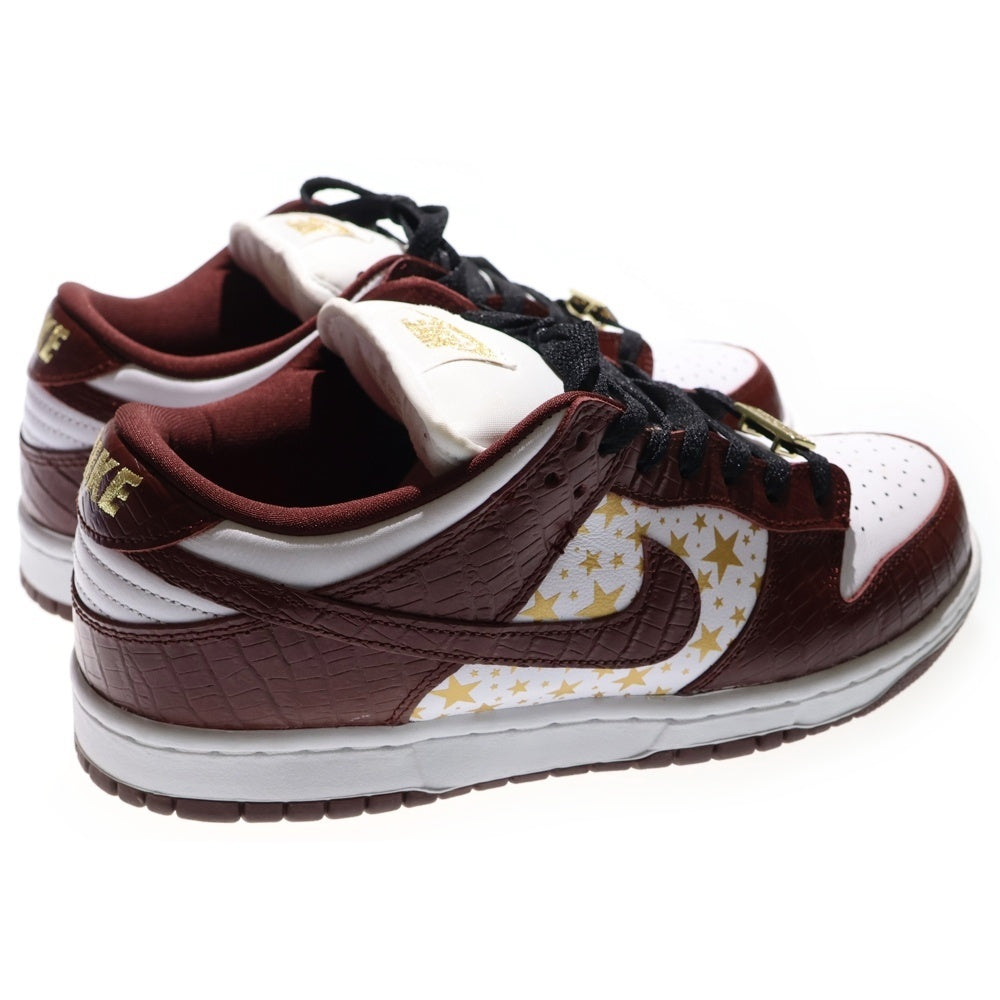 NIKE(ナイキ) ×SUPREME DUNK LOW OG QS シュプリーム ダンク ローカットスニーカー ブラウン/ホワイト US8.5/26.5cm DH3228-103