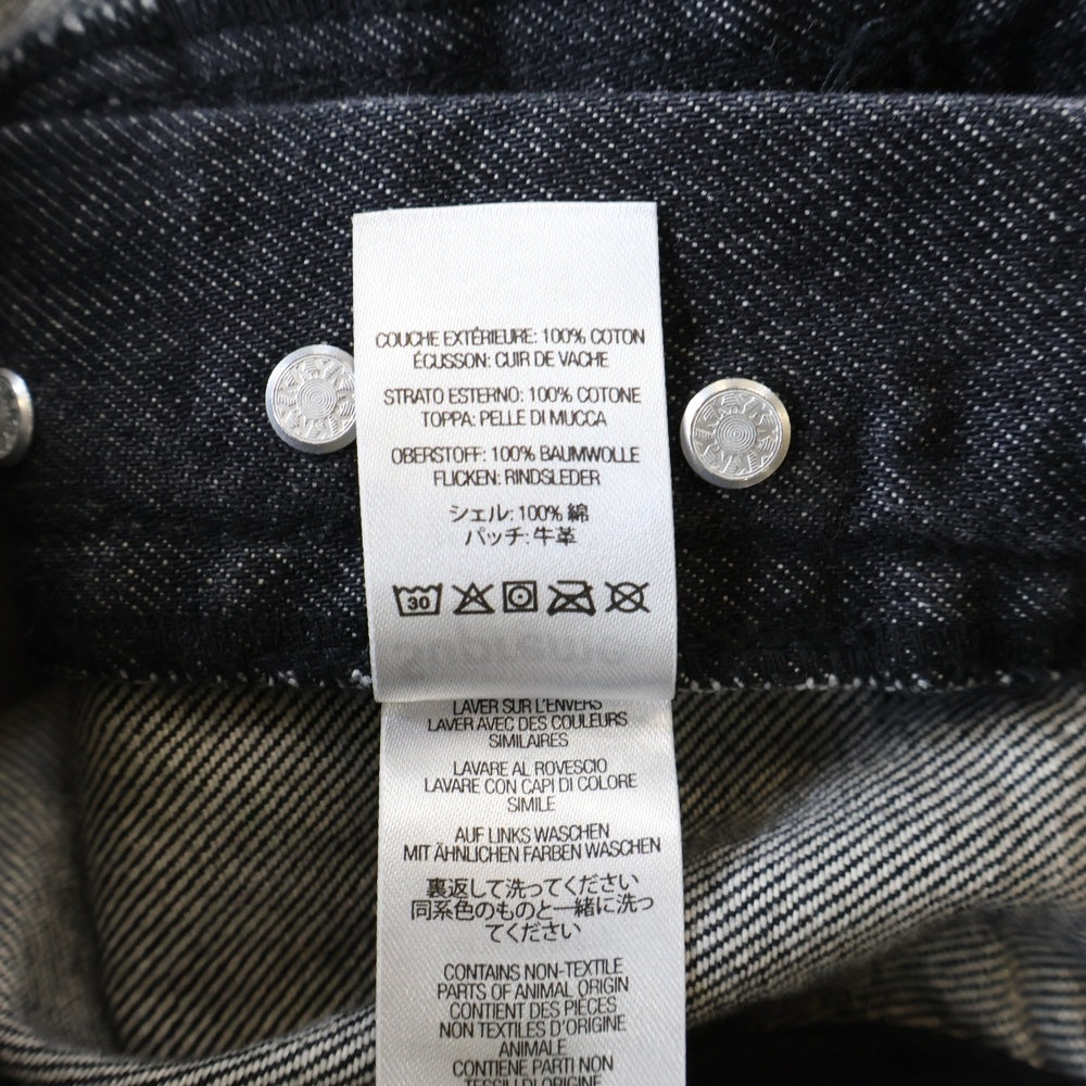 SUPREME(シュプリーム) 22SS Inset Logo Denim インセットロゴ ボタンフライ ワイド デニム パンツ ブラック