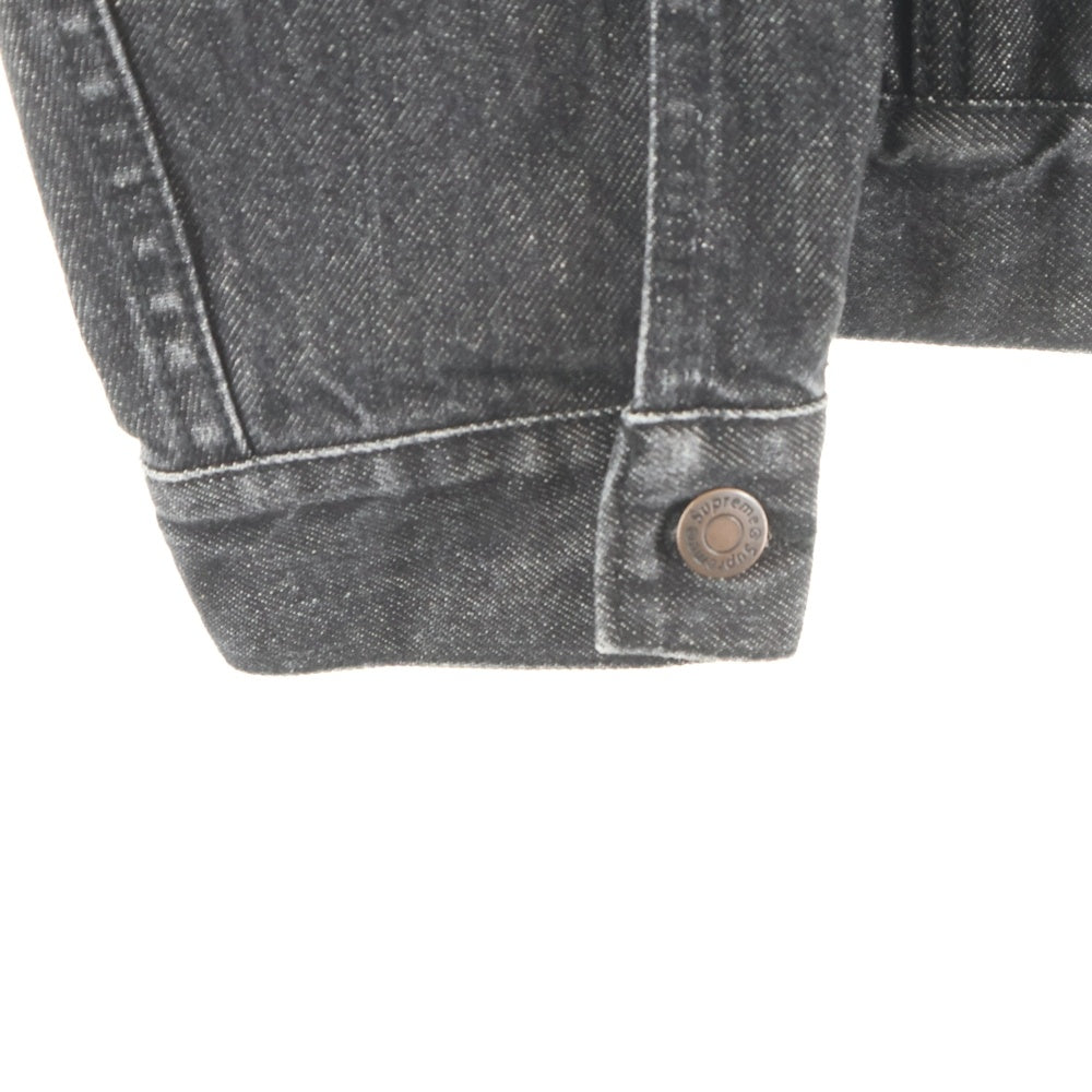 SUPREME(シュプリーム) 22SS Inset Logo Denim Trucker Jacket インセットロゴ デニム トラッカー ジャケット ブラック