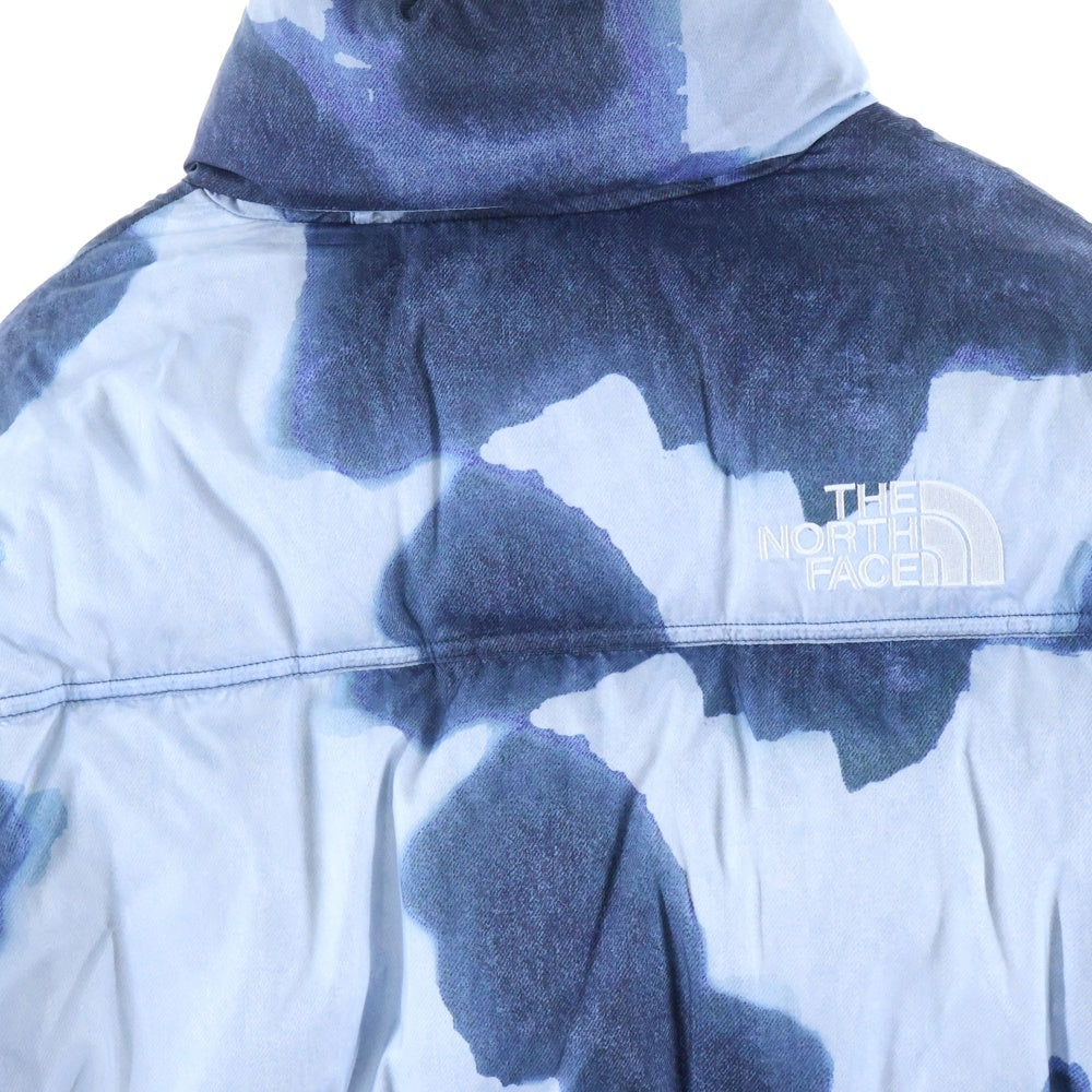 SUPREME(シュプリーム) 21AW Bleached Denim Print Nuptse Jacket ブリーチド デニムプリント ヌプシ ダウンジャケット インディゴ ND521001