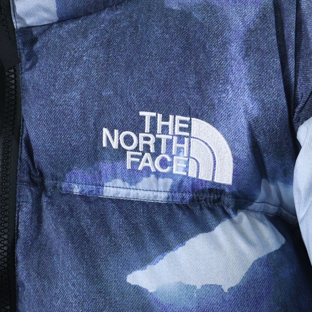 SUPREME(シュプリーム) 21AW Bleached Denim Print Nuptse Jacket ブリーチド デニムプリント ヌプシ ダウンジャケット インディゴ ND521001