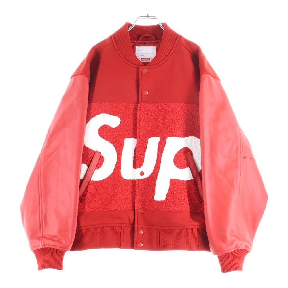 SUPREME(シュプリーム) 24SS supreme Big Logo Chenille Varsity Jacket ビッグロゴ シェニール バーシティ ブルゾン ジャケット レッド