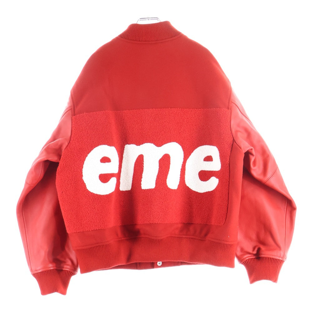 SUPREME(シュプリーム) 24SS supreme Big Logo Chenille Varsity Jacket ビッグロゴ シェニール バーシティ ブルゾン ジャケット レッド
