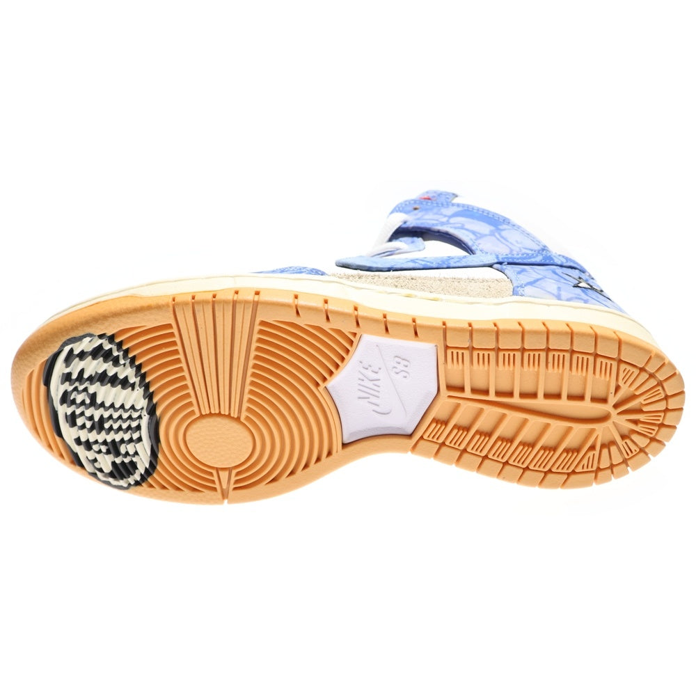 NIKE SB(ナイキエスビー) ×Carpet Company DUNK HIGH カーペットカンパニー ダンク ハイカットスニーカー ホワイト/ブルー US7.5/25.5cm CV1677-100