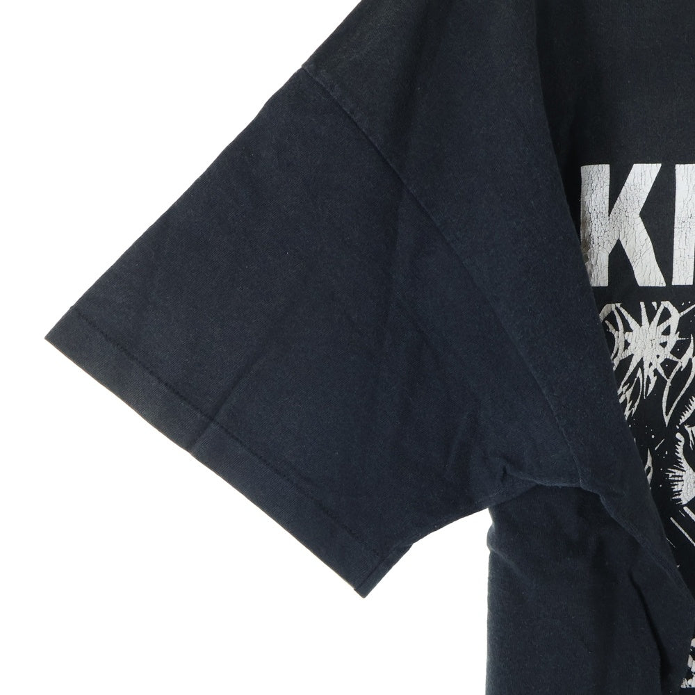 VINTAGE(ヴィンテージ) 90S KMFDM RIP THE SYSTEM T-SHIRT リップ ザ システム プリント クルーネック 半袖Tシャツ カットソー ブラック