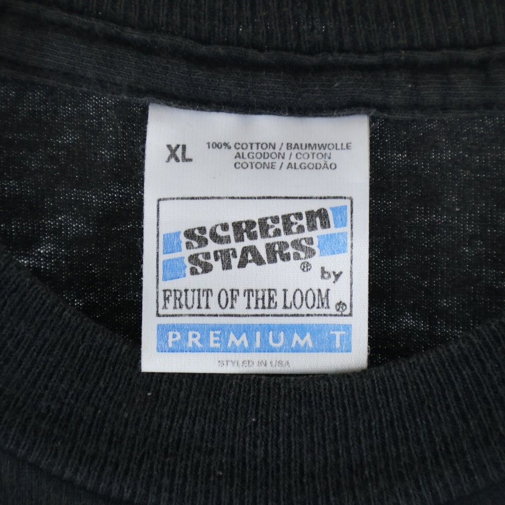 VINTAGE(ヴィンテージ) 90S KMFDM RIP THE SYSTEM T-SHIRT リップ ザ システム プリント クルーネック 半袖Tシャツ カットソー ブラック