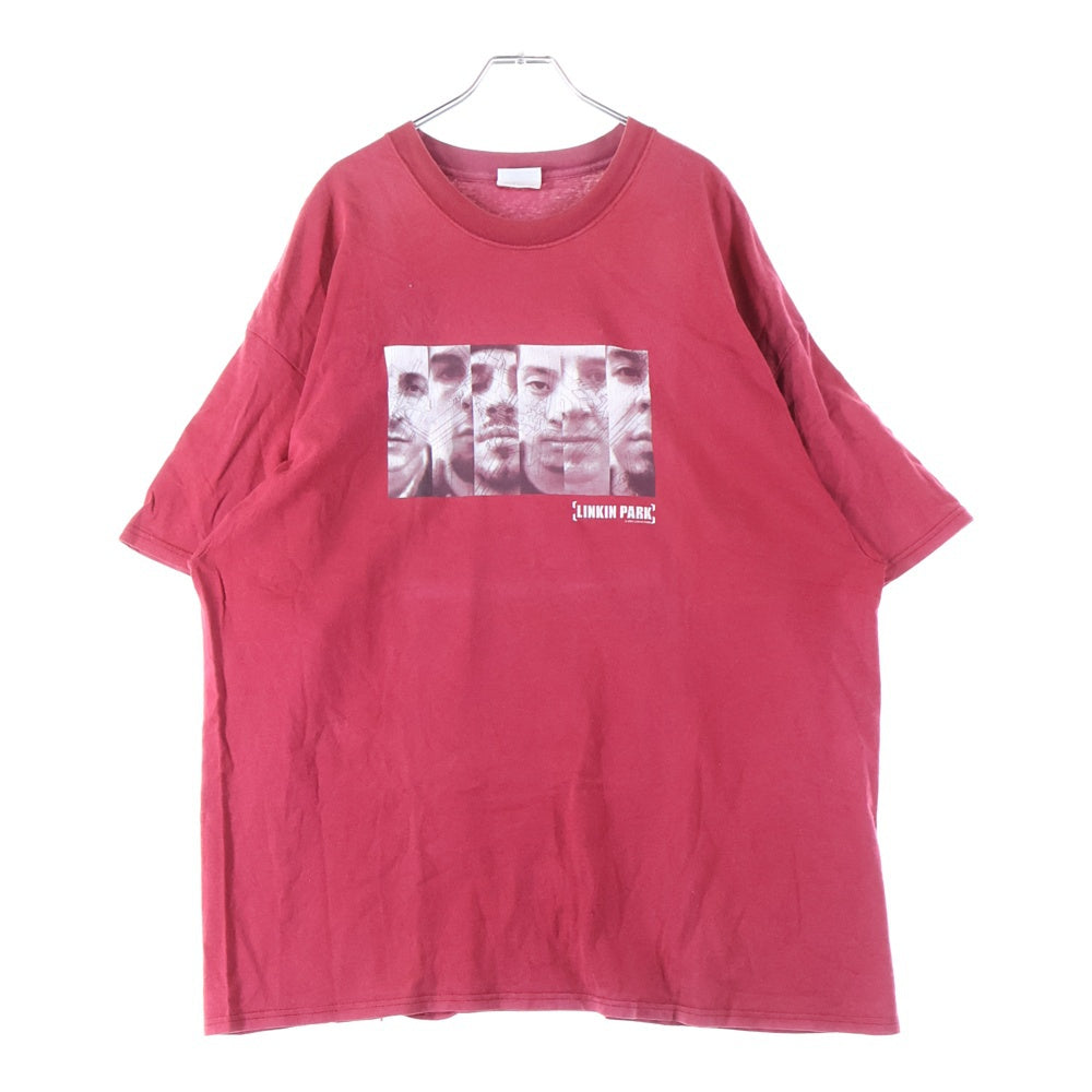 VINTAGE(ヴィンテージ) 00S LINKIN PARK T-SHIRT リンキンパーク プリント クルーネック 半袖Tシャツ カットソー レッド