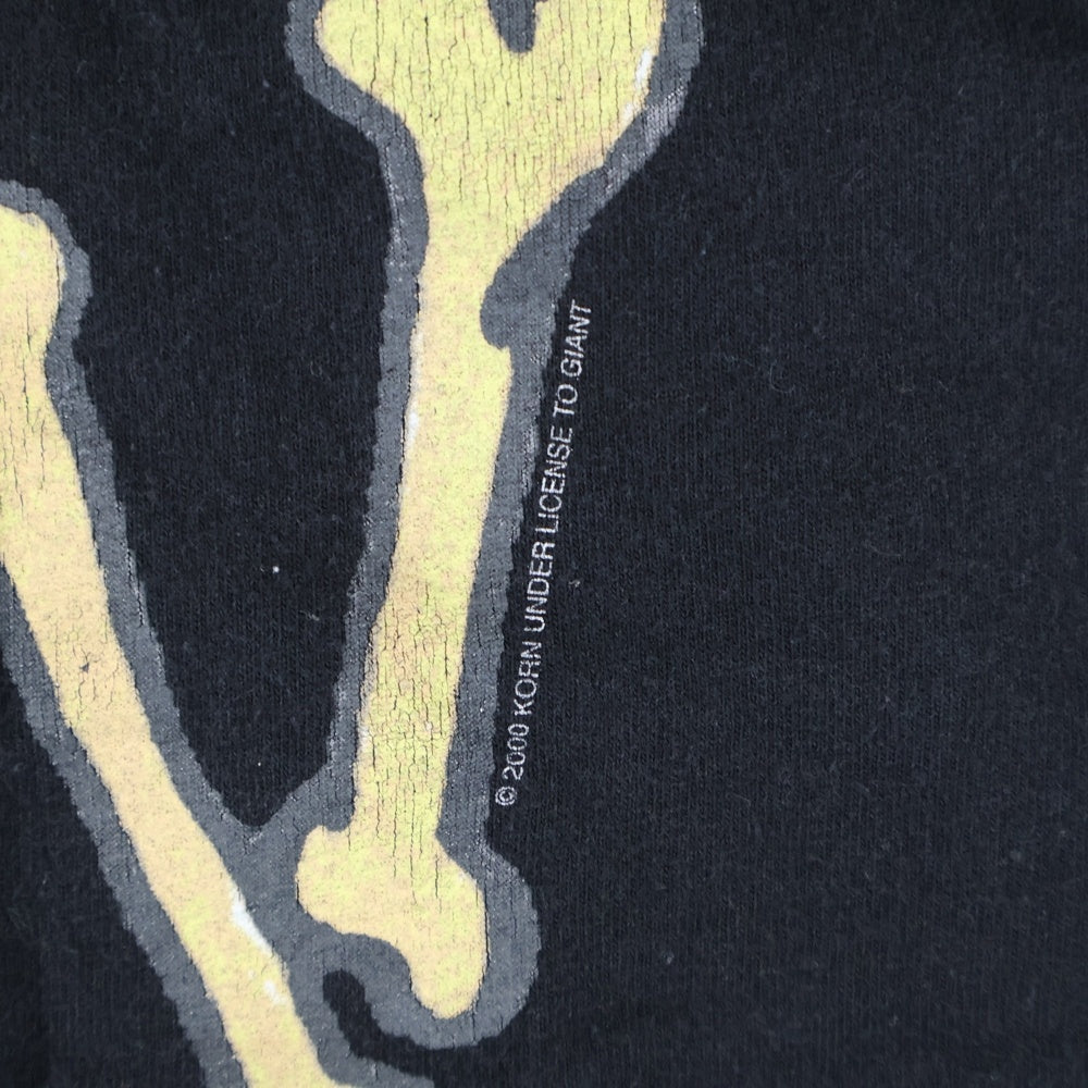 VINTAGE(ヴィンテージ) 00S VINTAGE KORN EL DIA DE LOS KORN T-SHIRT コーン スカル 両面プリント クルーネック 半袖Tシャツ カットソー ブラック