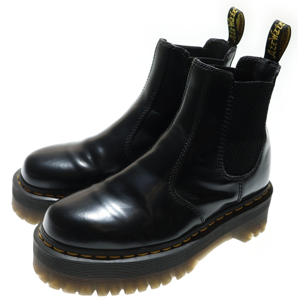 Dr.Martens(ドクターマーチン) 2976 QUAD CHELSEA BOOT POLISHED SMOOTH BLACK サイドゴア チェルシーブーツ レディース ブラック 24687001