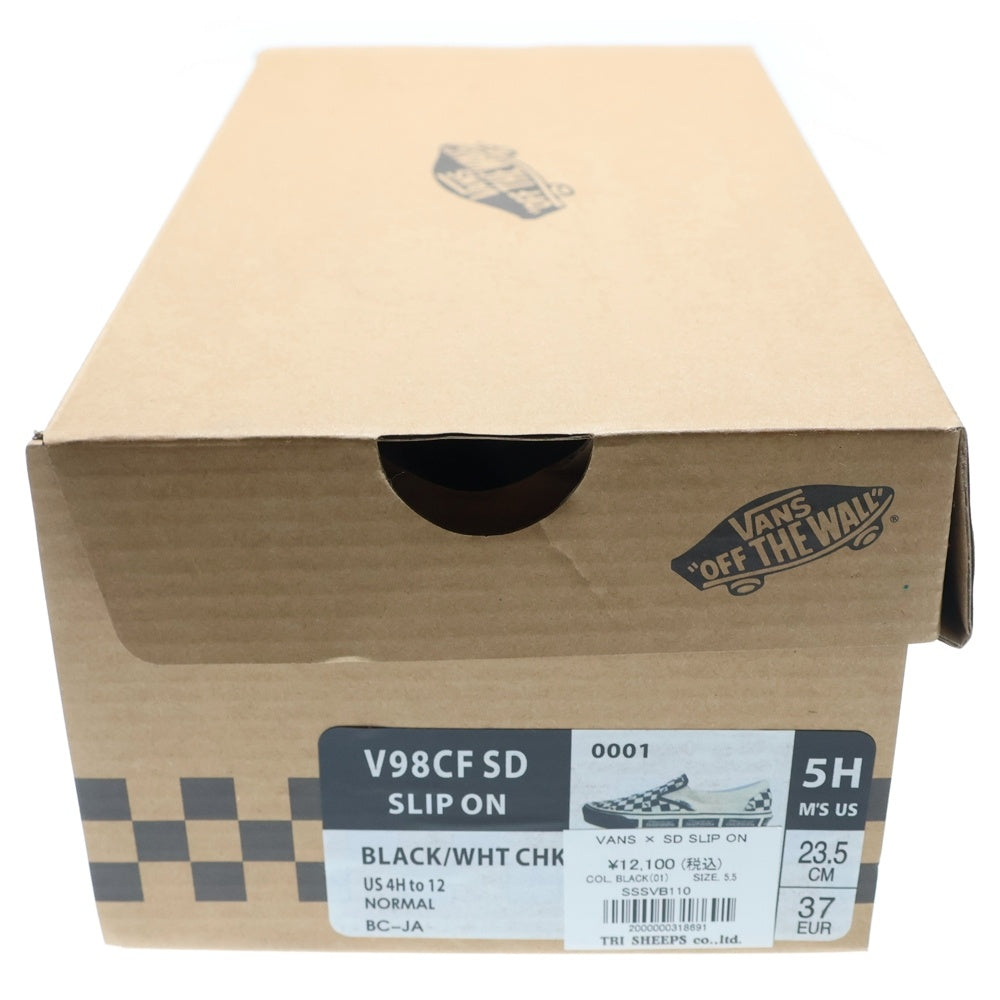 VANS(ヴァンズ) ×STANDARD CALIFORNIA SLIP ON スタンダード カルフォルニア スリッポン ローカットスニーカー レディース US5H/23.5cm ブラック/ホワイト V98CF SD