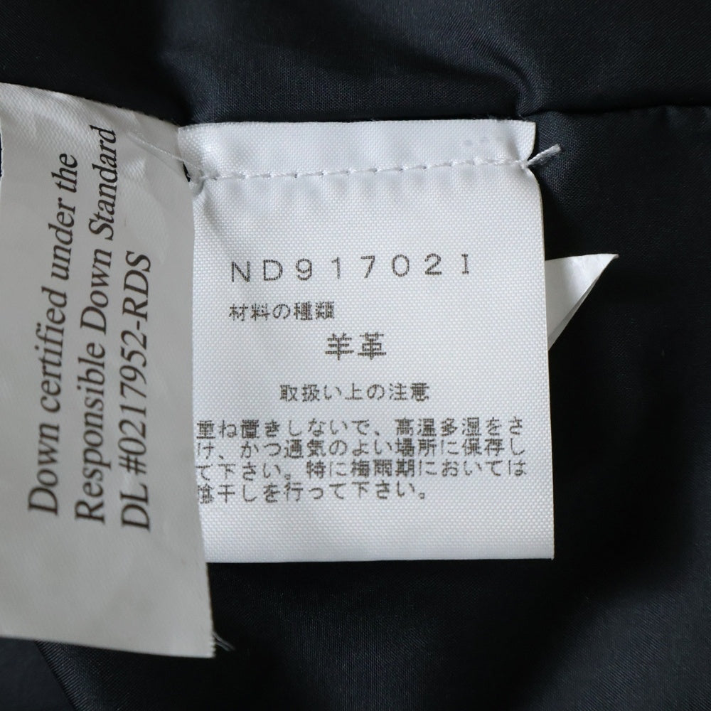 SUPREME(シュプリーム) 17AW ×THE NORTH FACE Leather Nuptse Jacket ザノースフェイス レザー ヌプシダウンジャケット レッド ND91702I