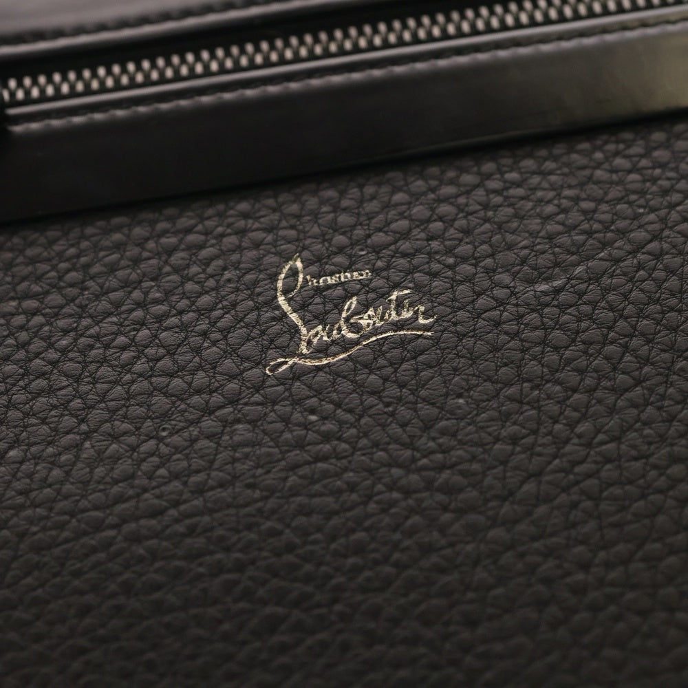 CHRISTIAN LOUBOUTIN(クリスチャンルブタン) スパイク スタッズ レザークラッチバッグ セカンドバッグ ブラック