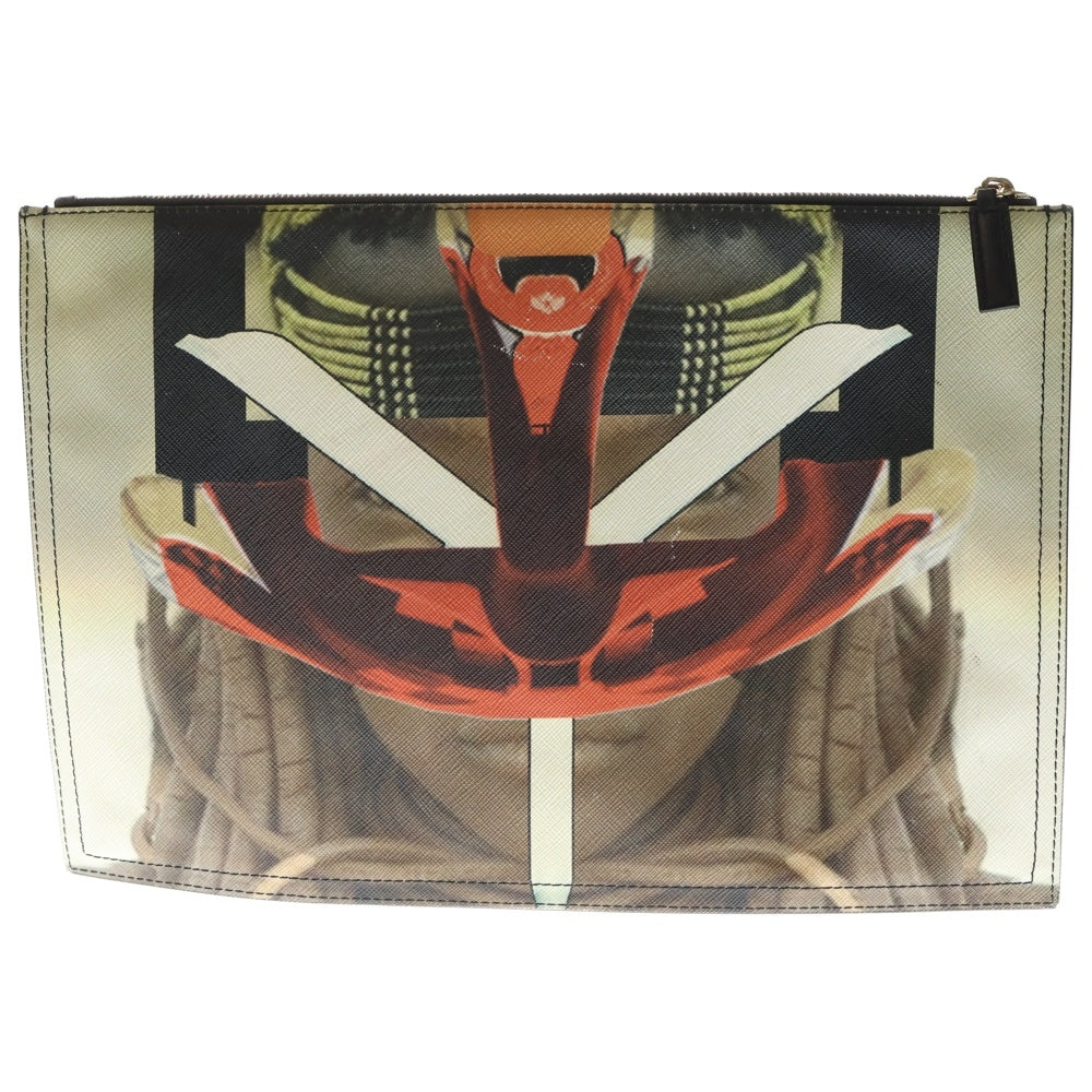 GIVENCHY(ジバンシィ) Antigona Robot Himba Print Clutch ロポットフェイスプリント レザークラッチ セカンドバッグ マルチカラー