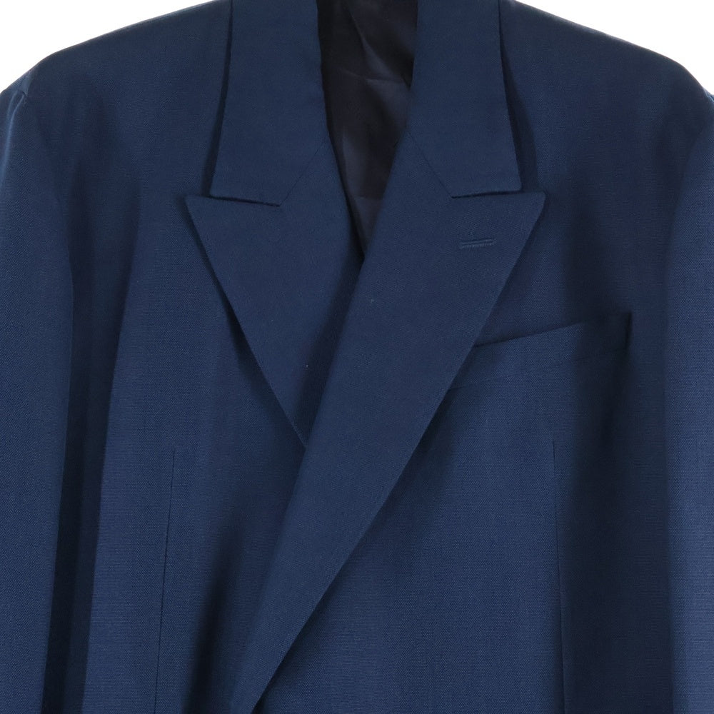 DIOR(ディオール) モヘア混 ウール 4B ロングコート ジャケット ネイビー 923C301A4441