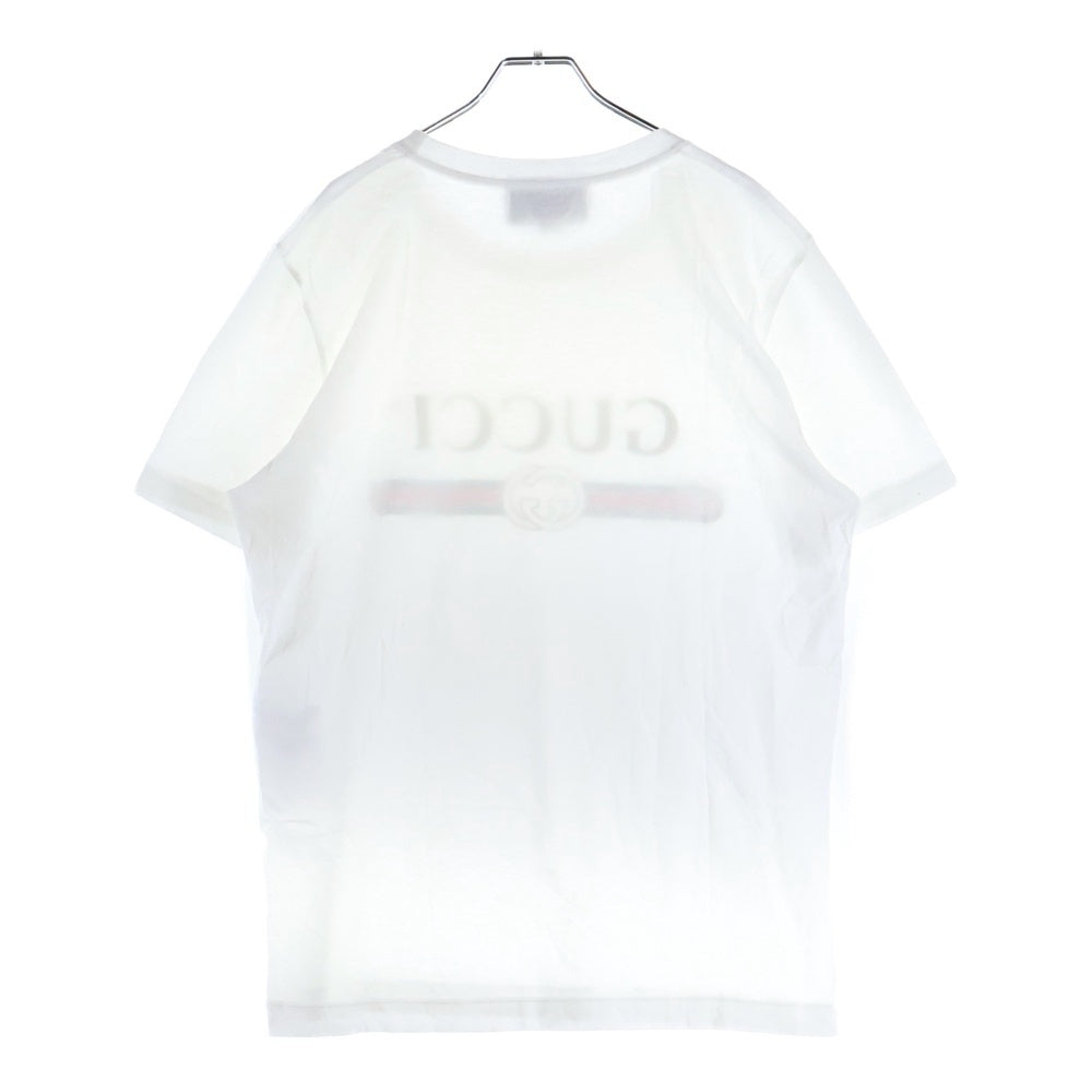 GUCCI(グッチ) ロゴ ウォッシュド オーバーサイズド 半袖Tシャツ カットソー ホワイト 440103