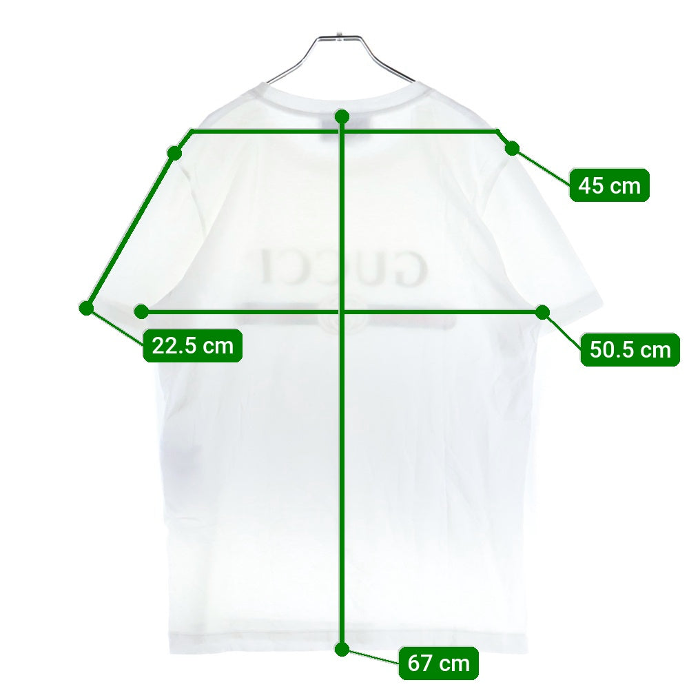 GUCCI(グッチ) ロゴ ウォッシュド オーバーサイズド 半袖Tシャツ カットソー ホワイト 440103