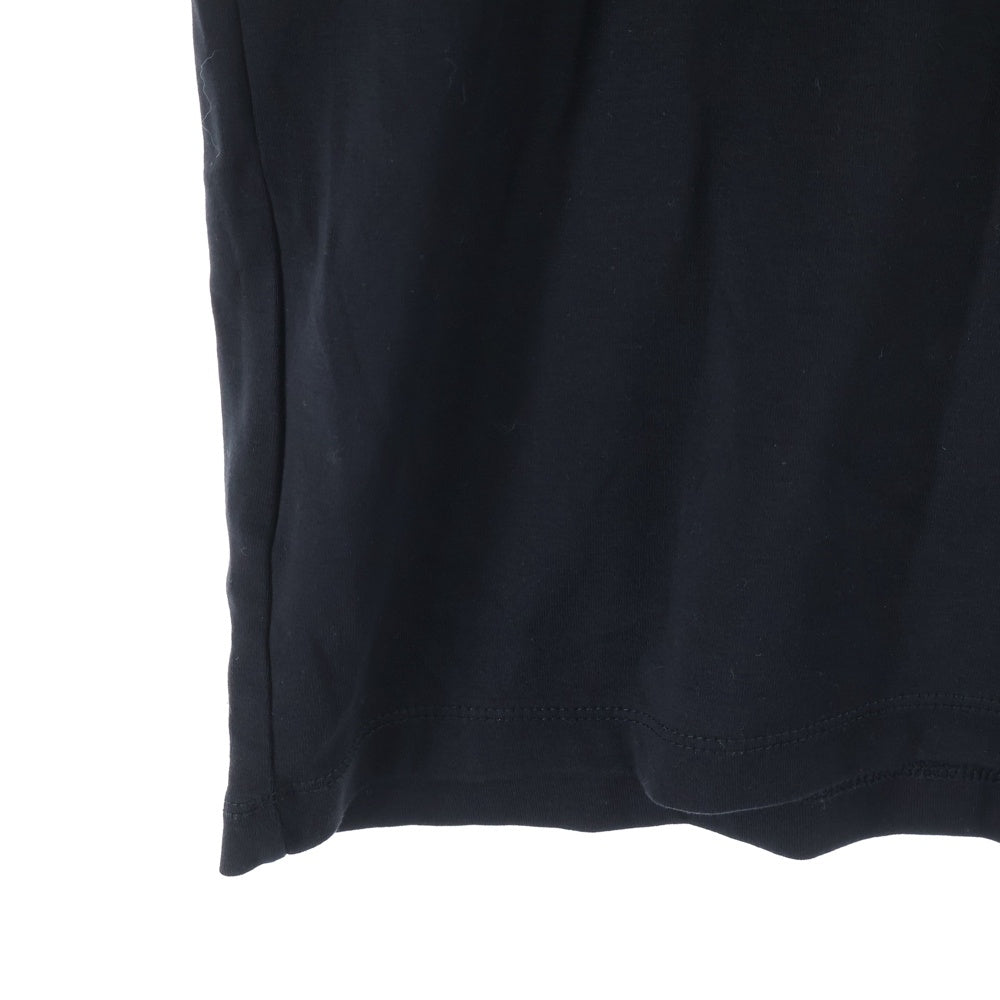 lucien pellat-finet(ルシアンペラフィネ) ロゴプリント バックスカルスタッズ Tシャツ 半袖カットソー ブラック YMP-1303H