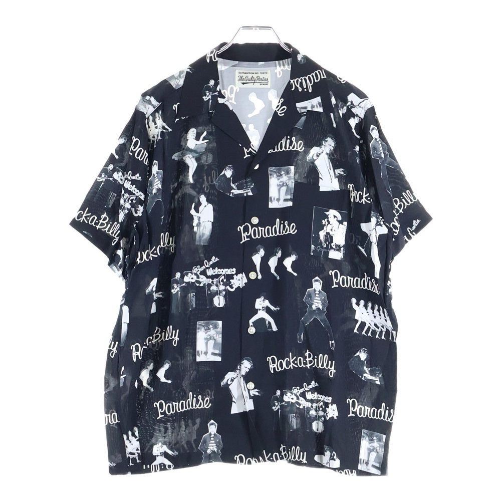 WACKO MARIA(ワコマリア) 19SS ROCKABILLY S/S HAWAIIAN SHIRTS ロカビリー 半袖ハワイアン アロハシャツ ブラック