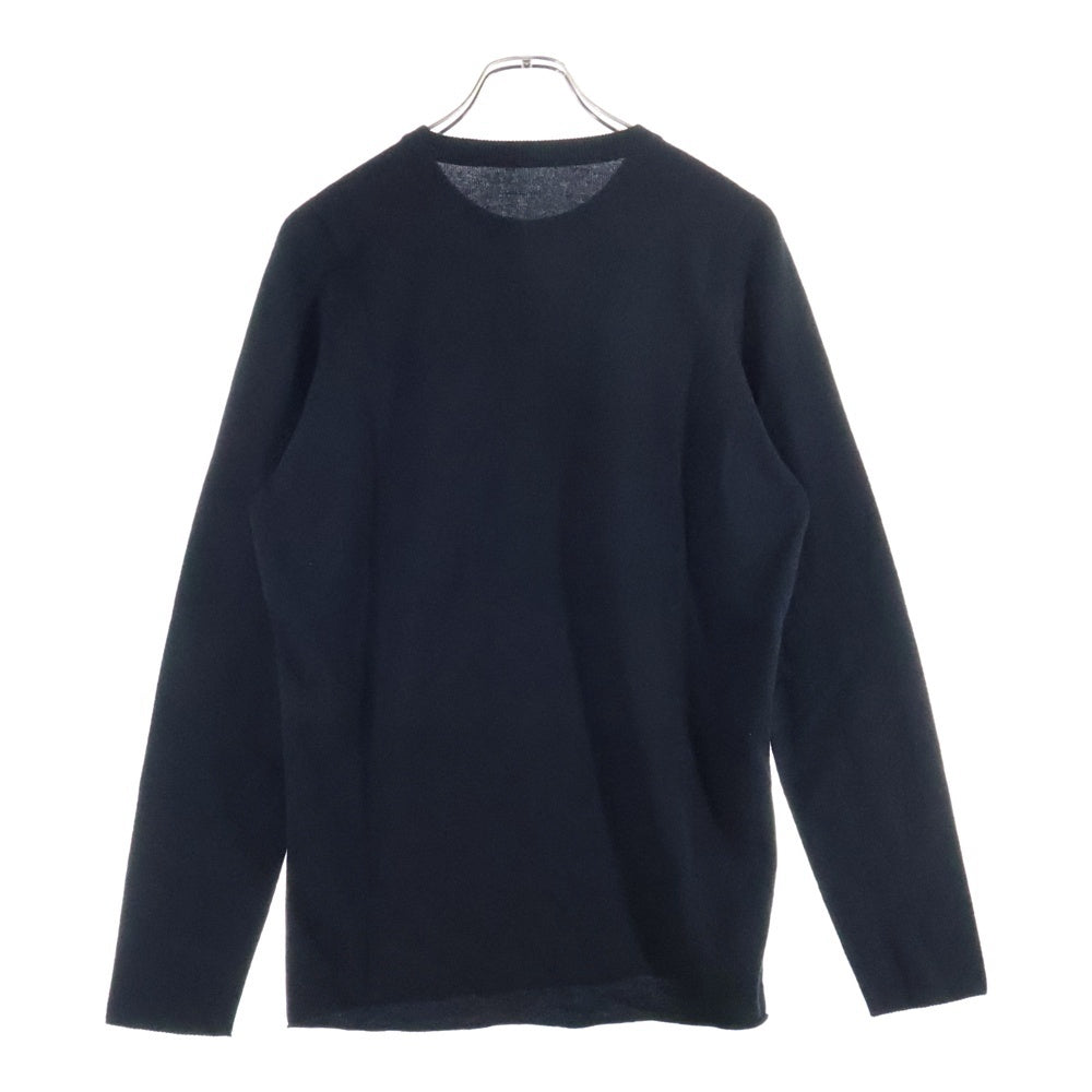 lucien pellat-finet(ルシアンペラフィネ) ラインストーン スカルスタッズ カシミヤ ニットセーター ブラック HAM10860