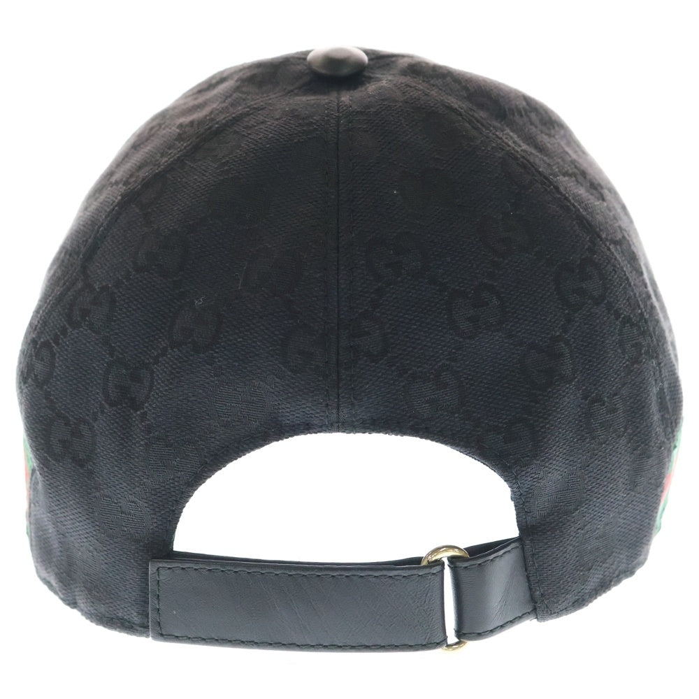 GUCCI(グッチ) シェリーライン GGキャンバス ベースボールキャップ 帽子 ブラック 200035