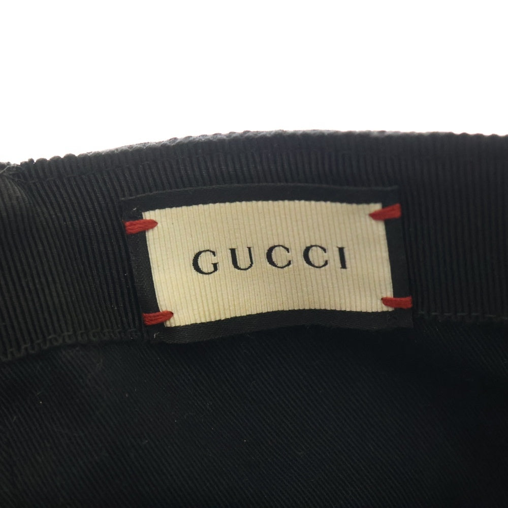 GUCCI(グッチ) シェリーライン GGキャンバス ベースボールキャップ 帽子 ブラック 200035
