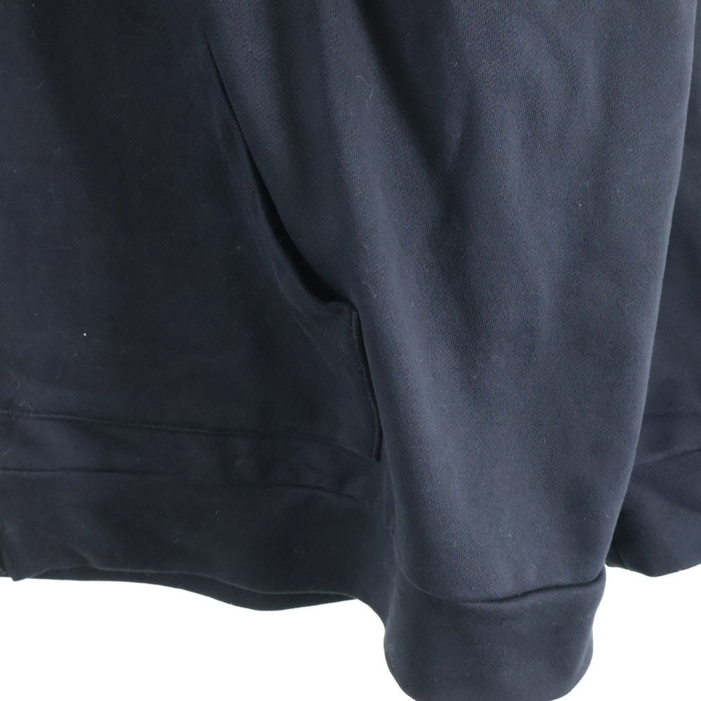 wooyoungmi(ウーヨンミ) ダブルジップデザイン オーバーサイズフーディ スウェットパーカー ブラック JRWY-YA-1011