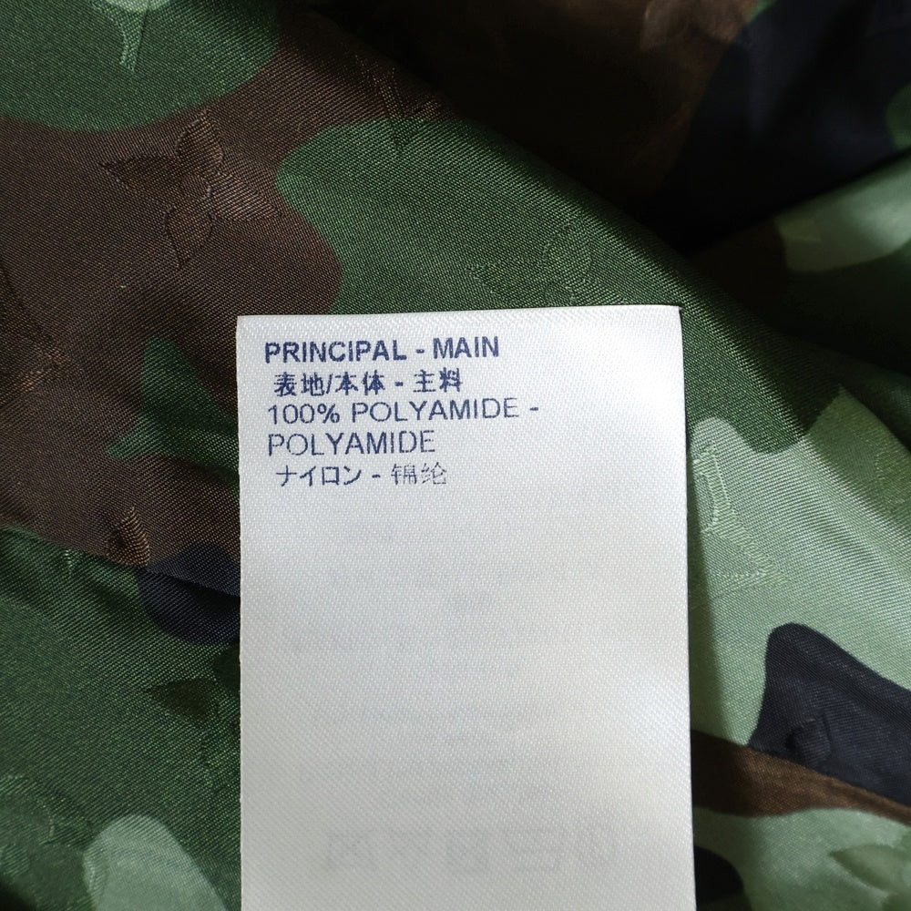 LOUIS VUITTON(ルイヴィトン) 20AW Camo Windbreaker カモウィンドブレイカー フーデッドジャケット パーカー 迷彩総柄 カーキ RM202M XCO HJB08W