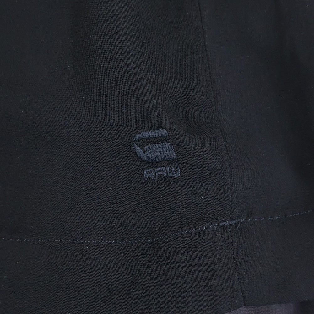 G-STAR RAW(ジースターロウ) レース切り替え ジップアップ ノースリーブワンピース レディース ブラック