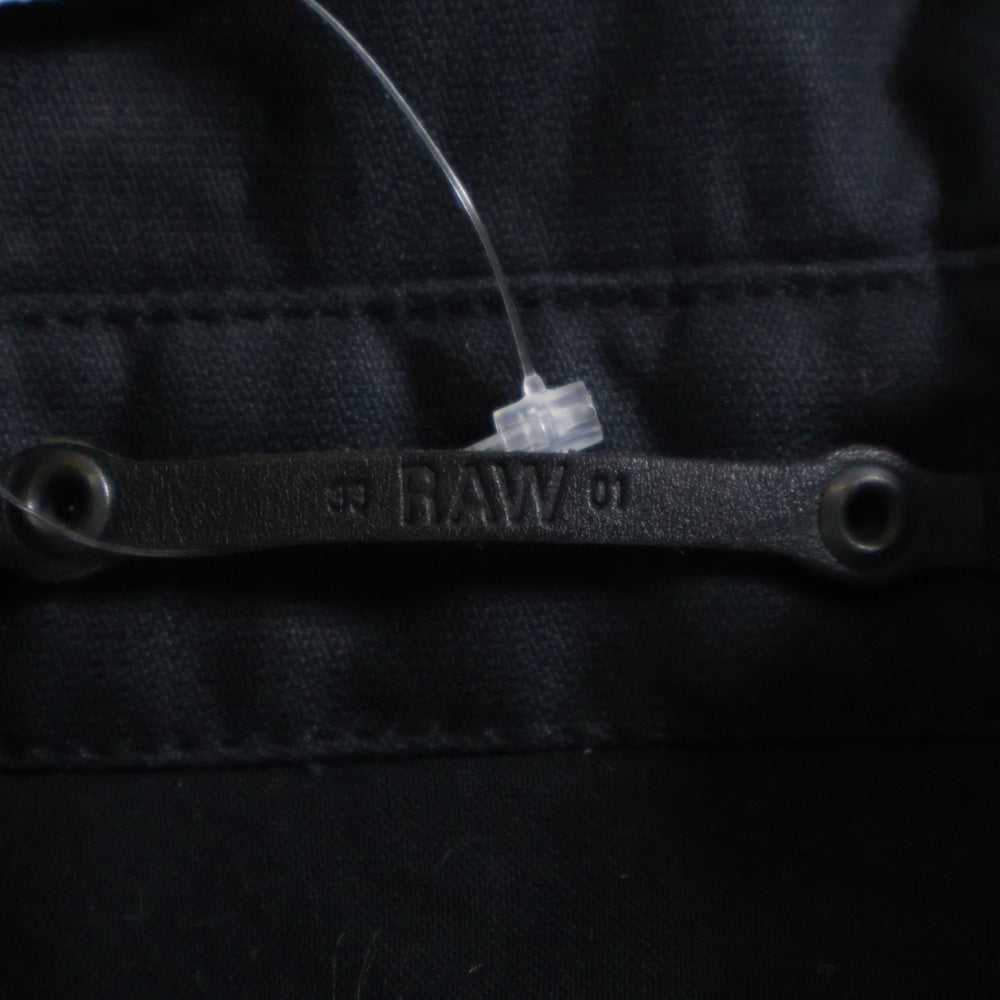 G-STAR RAW(ジースターロウ) 4B ベルト付き ショート丈 トレンチコート ブラック