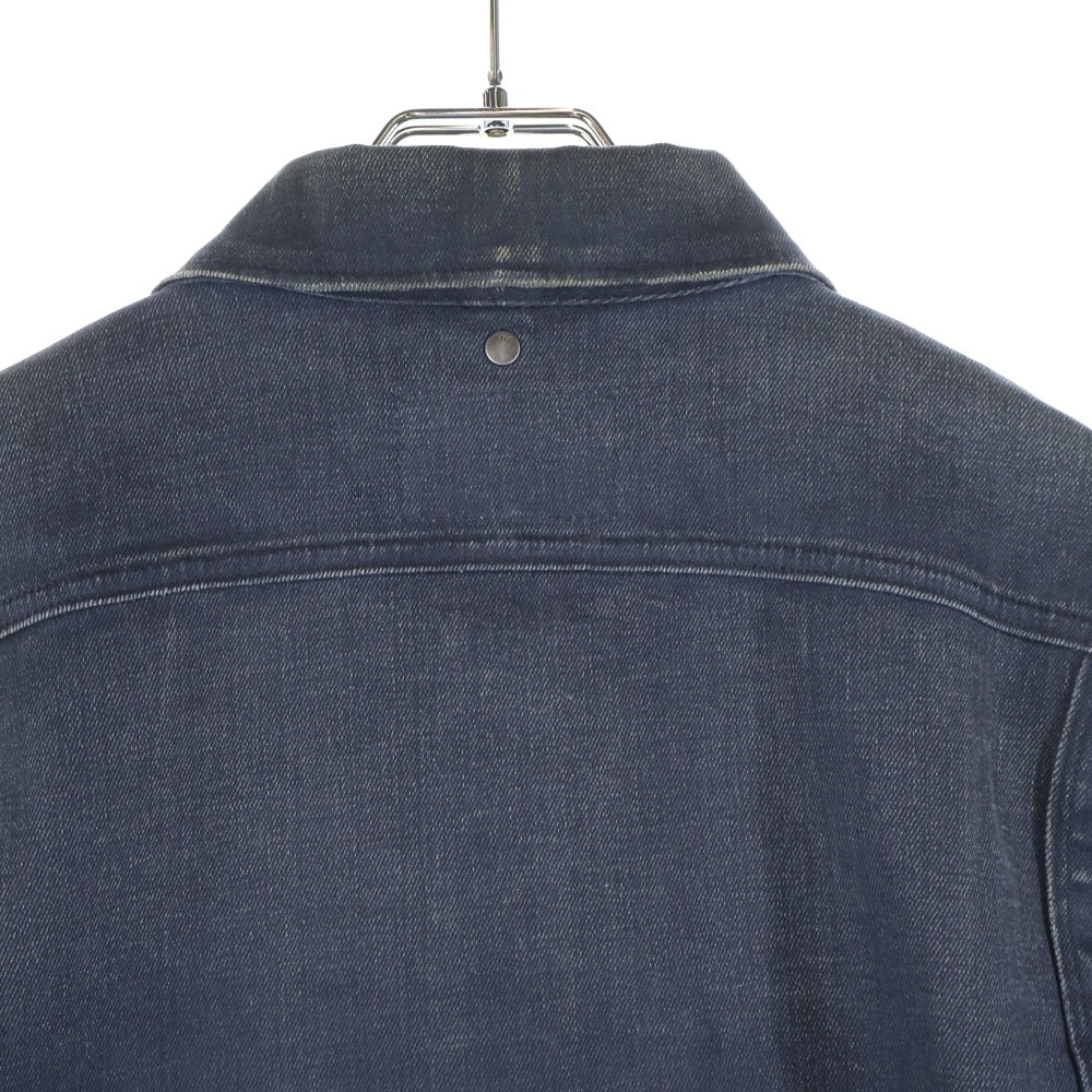 G-STAR RAW(ジースターロウ) ダブル胸ポケット ロゴデザインパッチ 6B ダメージ加工 デニムジャケット ブラック