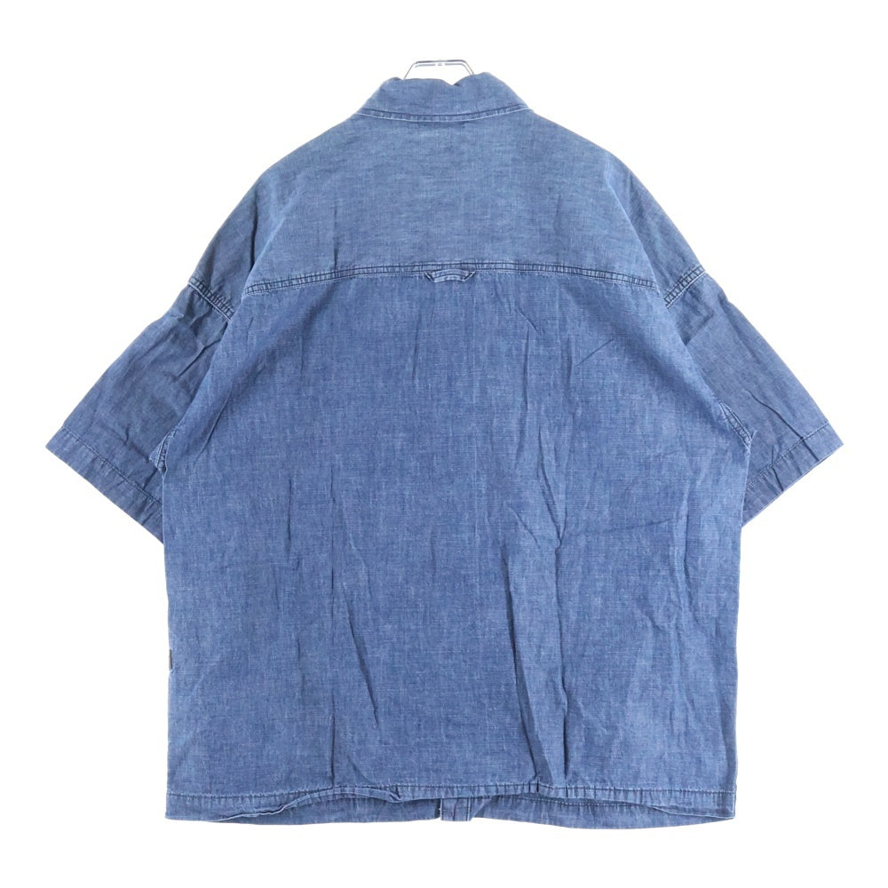 G-STAR RAW(ジースターロウ) 胸ポケット 6B オーバーサイズ デニム 半袖シャツ インディゴ