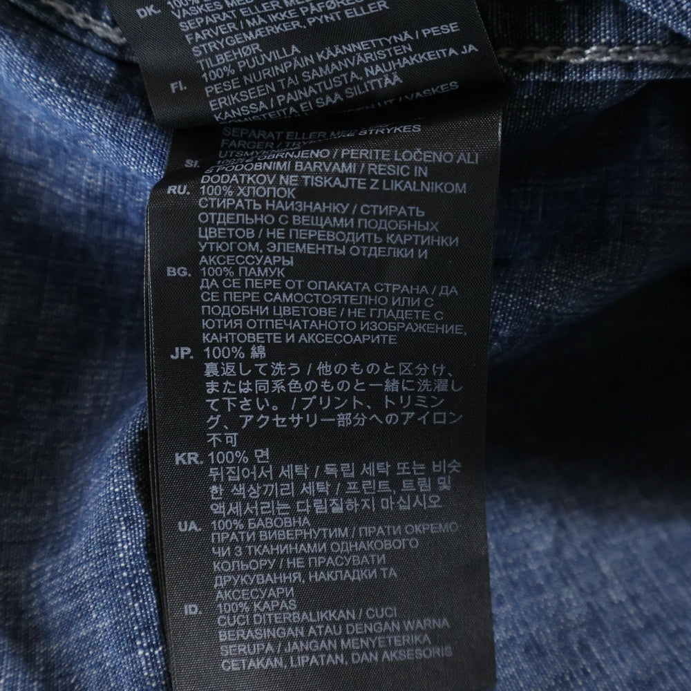 G-STAR RAW(ジースターロウ) 胸ポケット 6B オーバーサイズ デニム 半袖シャツ インディゴ