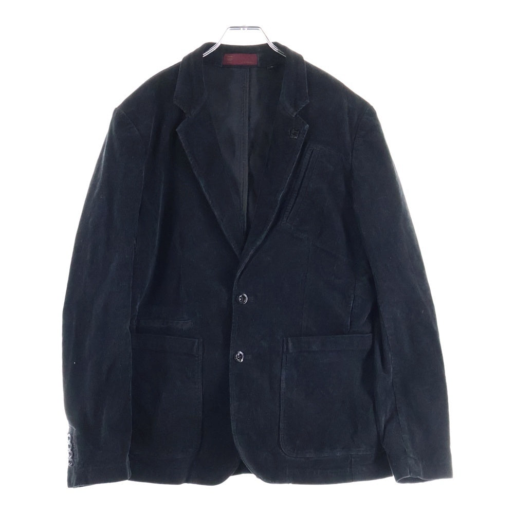 G-STAR RAW(ジースターロウ) ロゴデザインモチーフ マルチポケット コーデュロイ テーラードジャケット ブラック