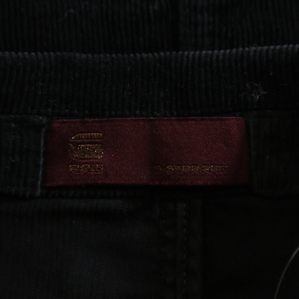 G-STAR RAW(ジースターロウ) ロゴデザインモチーフ マルチポケット コーデュロイ テーラードジャケット ブラック