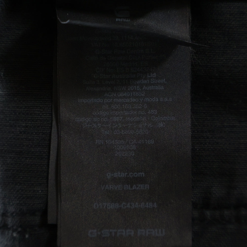 G-STAR RAW(ジースターロウ) ロゴデザインモチーフ マルチポケット コーデュロイ テーラードジャケット ブラック