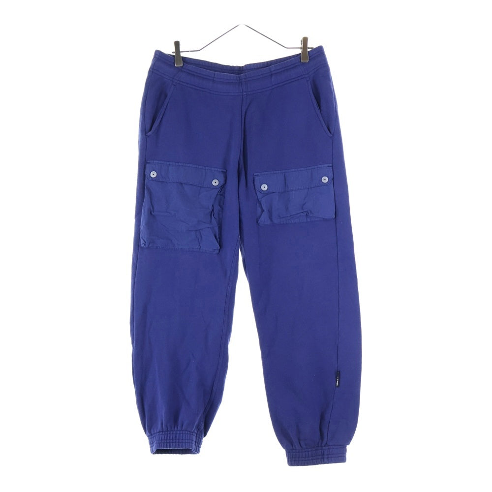 G-STAR RAW(ジースターロウ) フロントナイロン切り替え マルチポケット ドローストリング スウェットパンツ ブルー