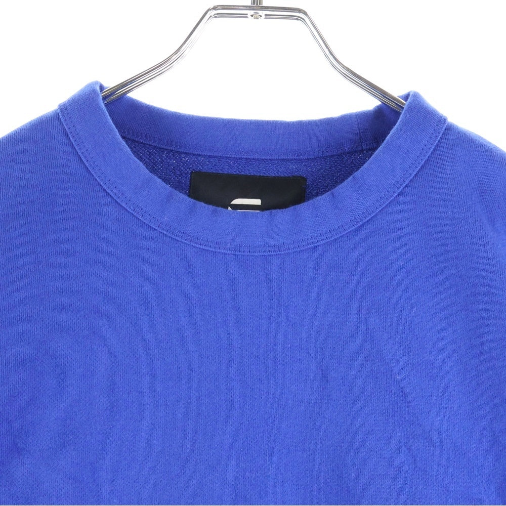 G-STAR RAW(ジースターロウ) フロントロゴデザイン クルーネック スウェット パーカー ブルー