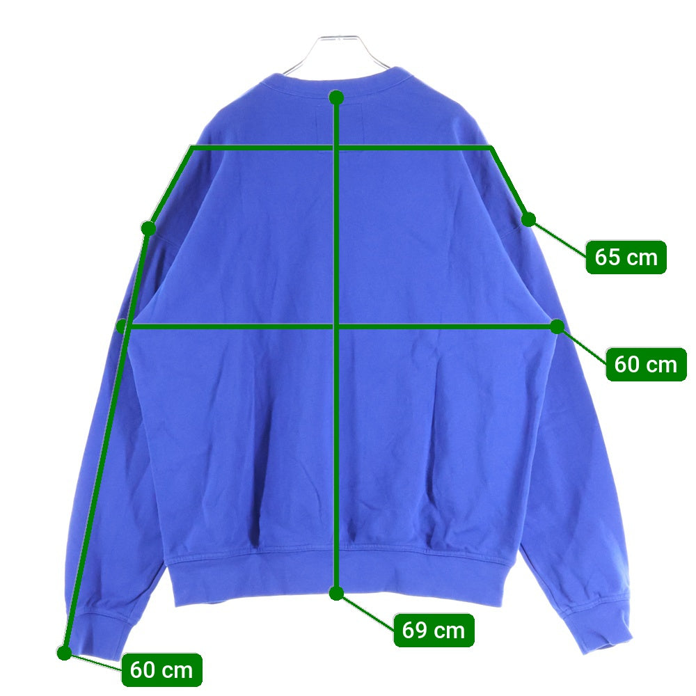 G-STAR RAW(ジースターロウ) フロントロゴデザイン クルーネック スウェット パーカー ブルー