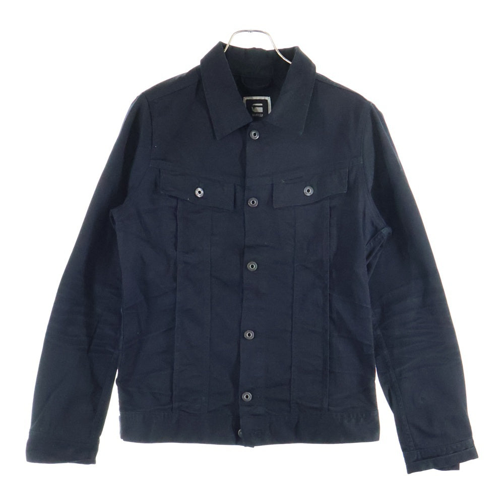 G-STAR RAW(ジースターロウ) ダブル胸ポケット 5B レギュラーカラー デニムジャケット ブラック