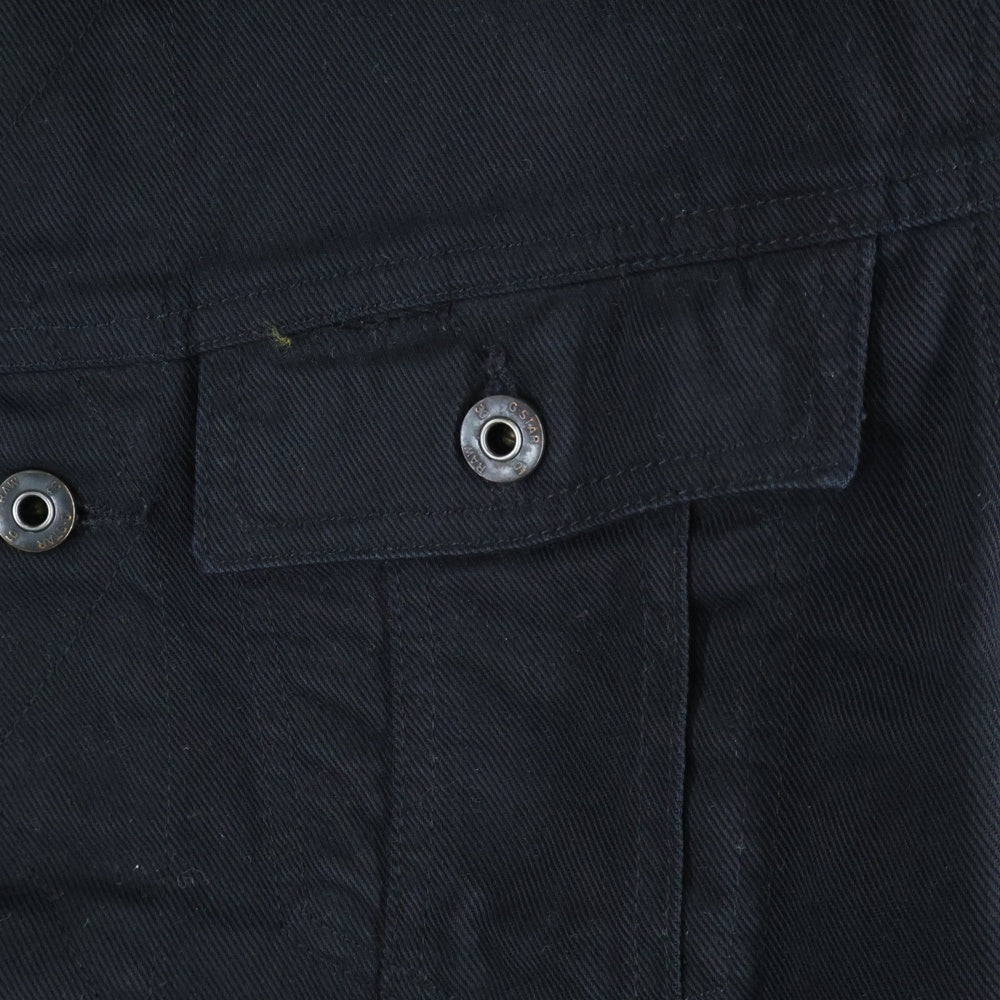 G-STAR RAW(ジースターロウ) ダブル胸ポケット 5B レギュラーカラー デニムジャケット ブラック