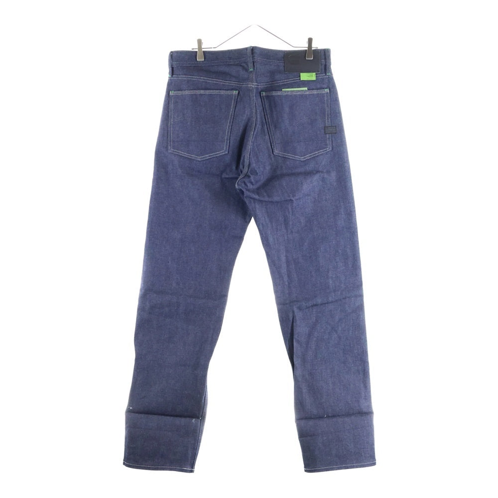 G-STAR RAW(ジースターロウ) TYPE49 ロゴデザイン革パッチ マルチポケット ジップアップ デニムパンツ インディゴ